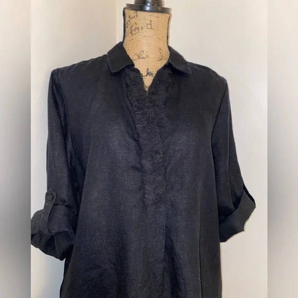 Chico’s Linen 3D Floral Dress - Picture 7 of 16